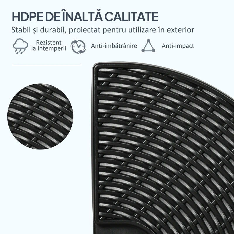 Outsunny Set de greutati din 4 piese pentru baza umbrelei de gradina in consola pentru umbrelele cu articulatie tip banana, Greutati pentru umbrela  pentru suportul bazei, negru