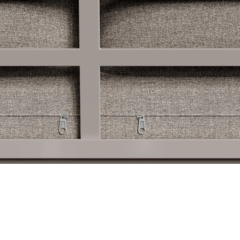 Juego de Salón de Jardín para 6-7 Personas Incluye Cojines de Asiento y Respaldo Beige