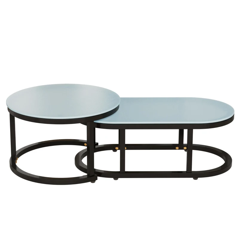 5-teiliges Garten-Lounge-Set mit Seil, verstellbare Füße, glatte Glas-Tischplatte, inklusive Sitz- und Rückenkissen, Beige