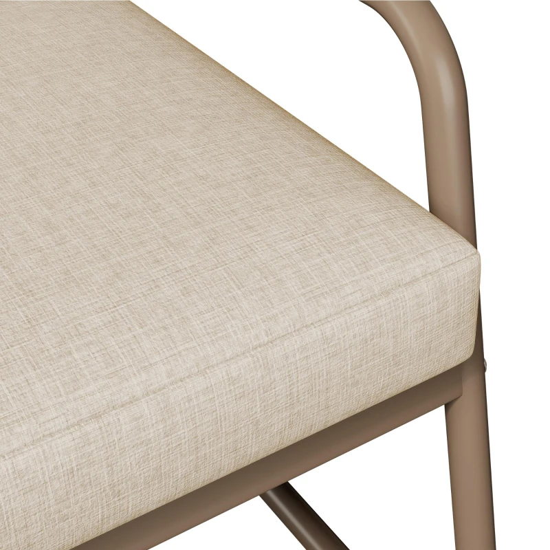 Juego de Salón de Jardín para 4 Personas con Sofá Doble 2 Sofás Individuales y 1 Mesa de Centro Beige