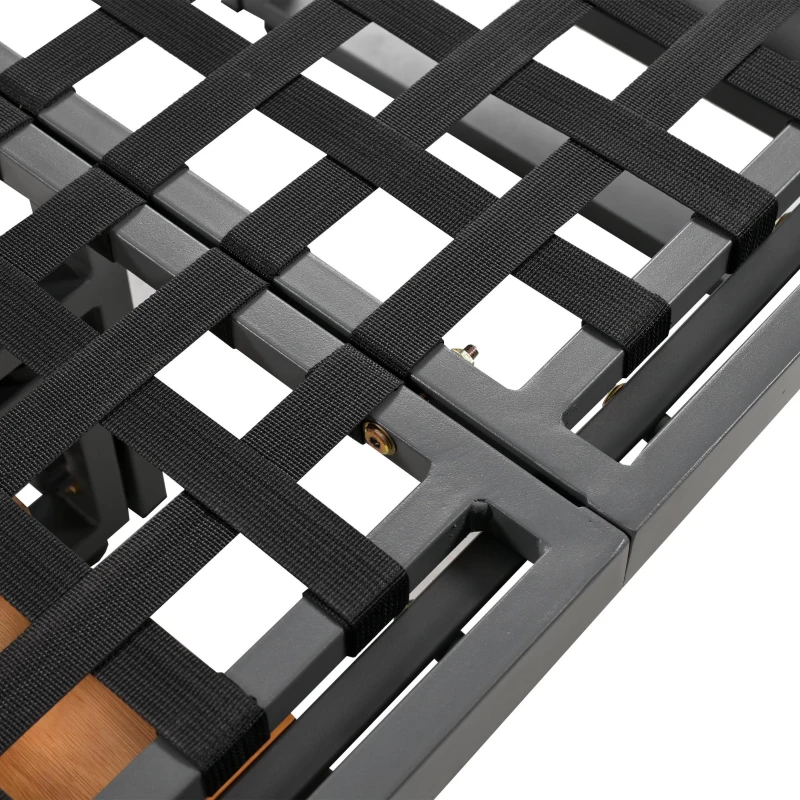 Ensemble de meubles de jardin 3 pièces, 2 canapés avec dossier réglable, coussins d'assise inclus, table réglable, Gris