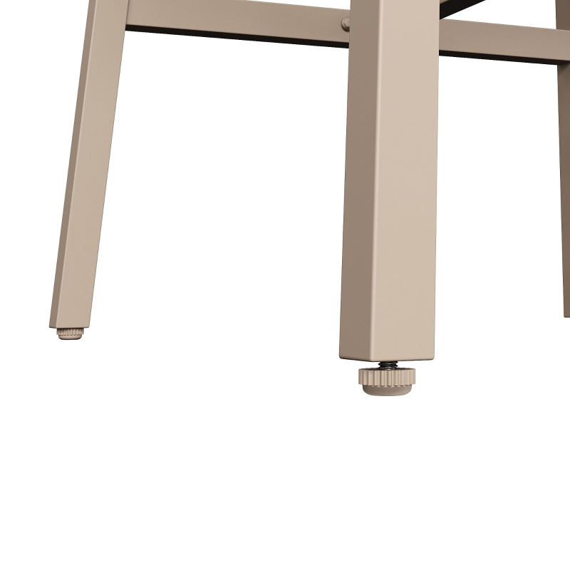 Juego de Muebles de Jardín con Sofá Esquinero y Tablero de Mesa de Vidrio Templado Incluye Cojines de Asiento y Respaldo Beige