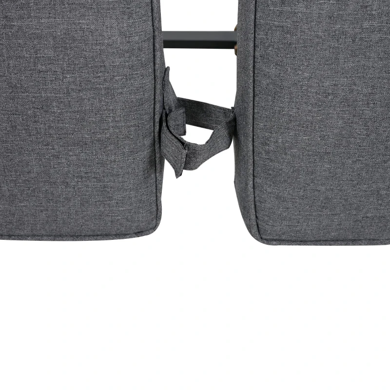 Ensemble de meubles de jardin 3 pièces, 2 canapés avec dossier réglable, coussins d'assise inclus, table réglable, Gris