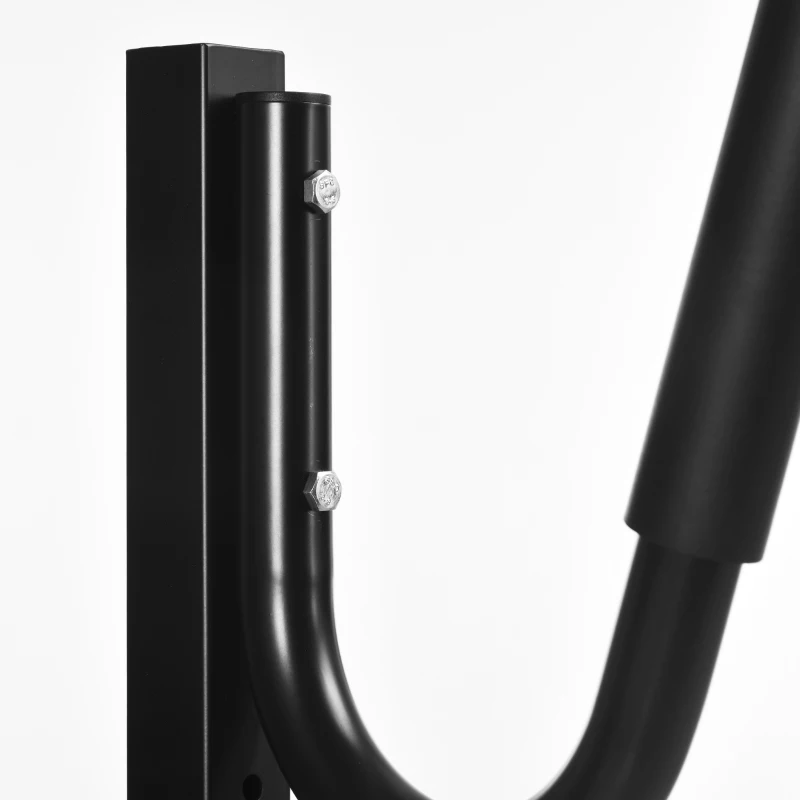 SPORTNOW Supporto per 2 Kayak, Surf, Stand-Up Paddle, Telaio in Metallo Regolabile in Larghezza da 144-180 cm, Nero