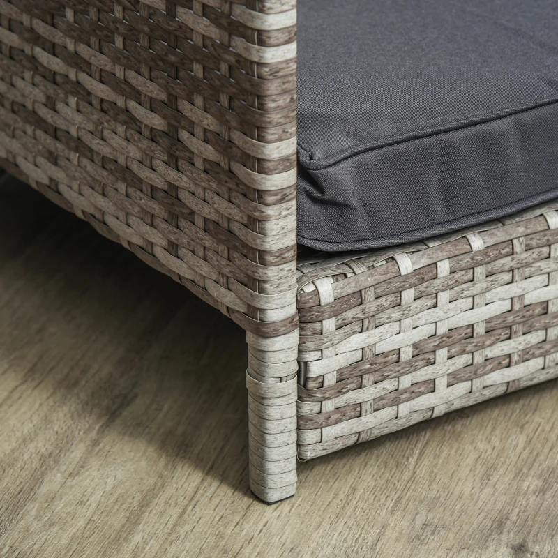 PawHut Cuccia per Cani con Cuscino Rimovibile, Resistente alle Intemperie, Grigio