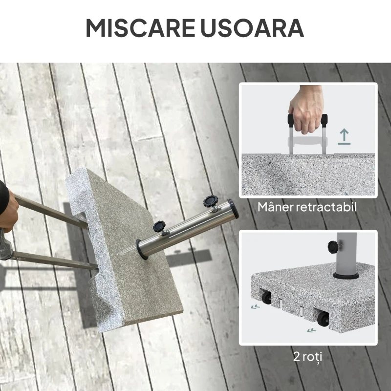 Outsunny Baza pentru Umbrela de 28kg din Granit