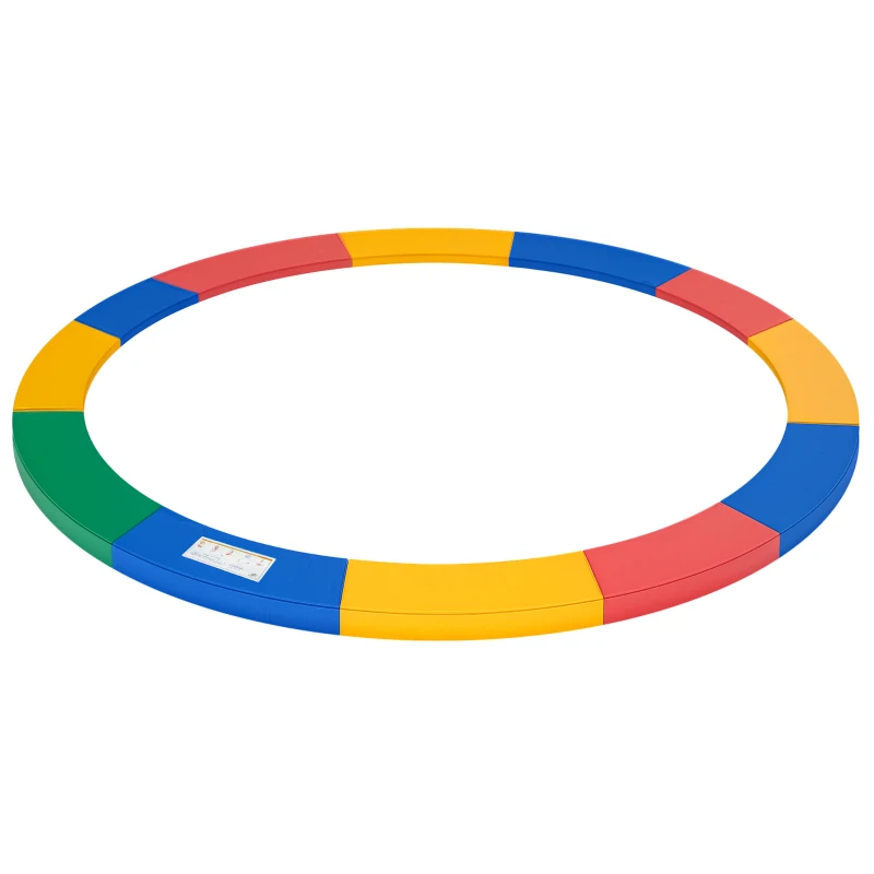 HOMCOM 12FT Replacement Trampoline Pad Thick Foam Safety Φ366cm Spring Cover Bounce Padding - Multi Coloured