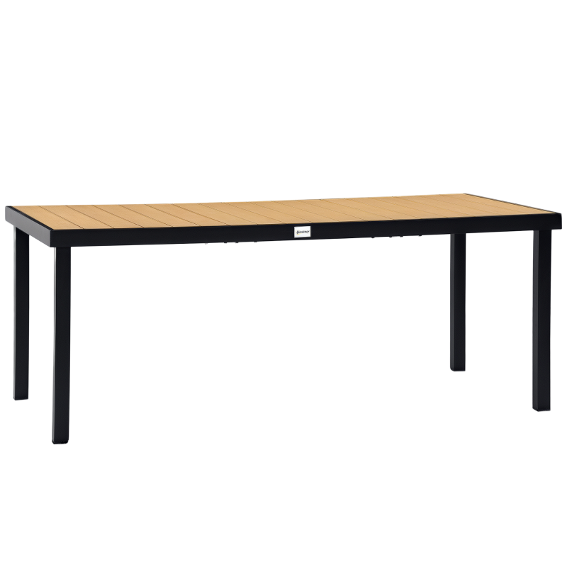 Table De Jardin Relaxdays 8 Personnes - Pliante, Grise, 180x74x72 Cm, Acier Et Plastique