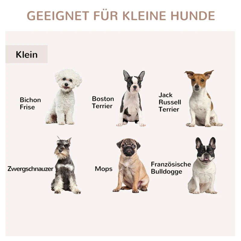 PawHut Hundekäfig, Möbel mit 3 Türen Hundehütte Hundebox für Zuhause 78 x 53 x 59,3 cm, Weiß(m-7)