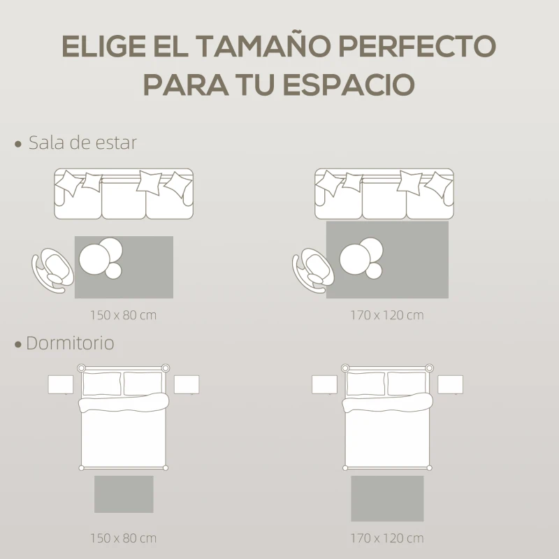 HOMCOM Alfombra Salón 170x120 cm Lavable en Lavadora Pelo Corto Estilo Moderno Tapete para Sala de Estar Dormitorio Gris Oscuro