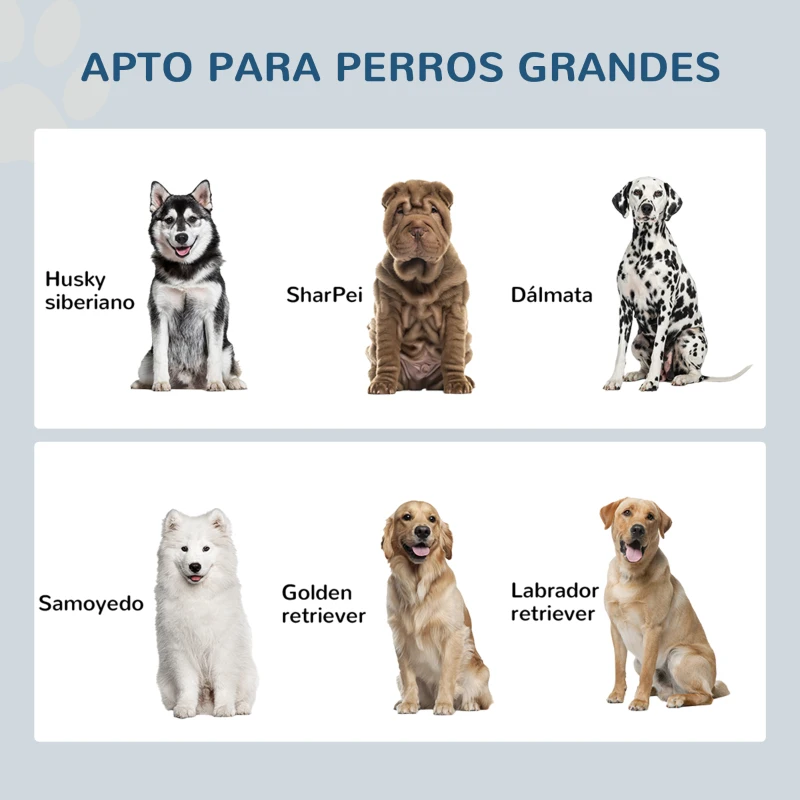 PawHut Comedero Elevado para Perros Grandes con 2 Cuencos de 2000ml y Almacenamiento Oculto 60x30x35,5 cm Blanco