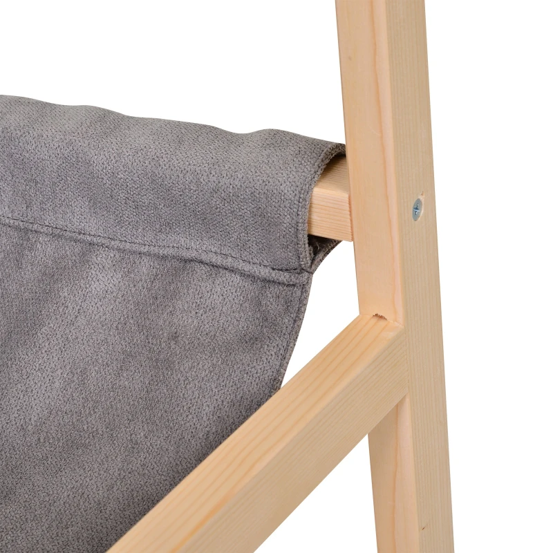 PawHut Katzenhaus mit Hängematte, Katzenkiste mit Sisalstamm, Katzenhöhle, Katzenbaum, Katzenaktivitätszentrum, Tannenholz, Natur, 70 x 35 x 60 cm