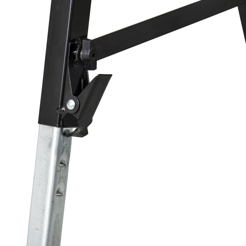 DURHAND 2er-Set Sägepferd Arbeitsbock Unterstellbock Klappbar rutschfest Stahl Gelb Schwarz 100 x 49 x 62-90 cm Belastbarkeit 100 kg
