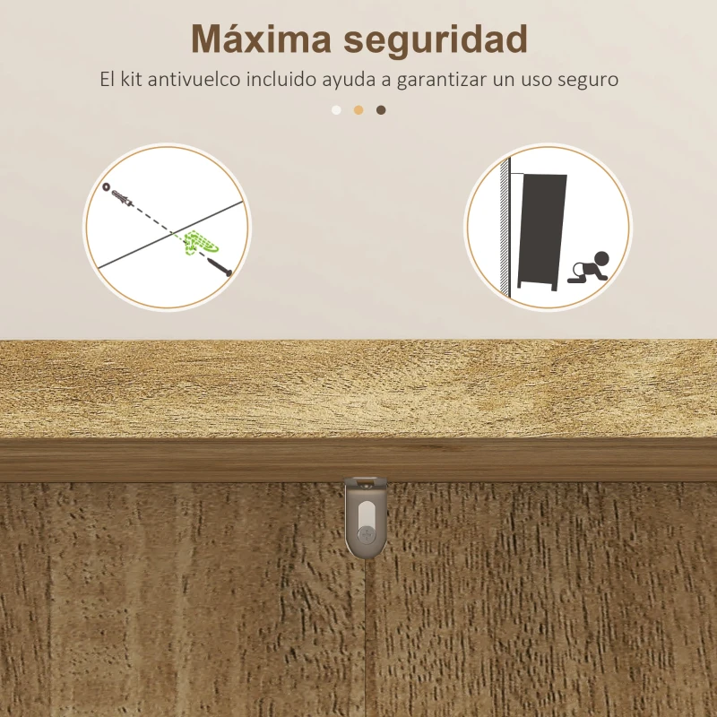 HOMCOM Armario Despensa Cocina con 2 Puertas de Ratán y 16 Estantes Alacena Moderna con Estantes Ajustables 60x30x104cm Natural