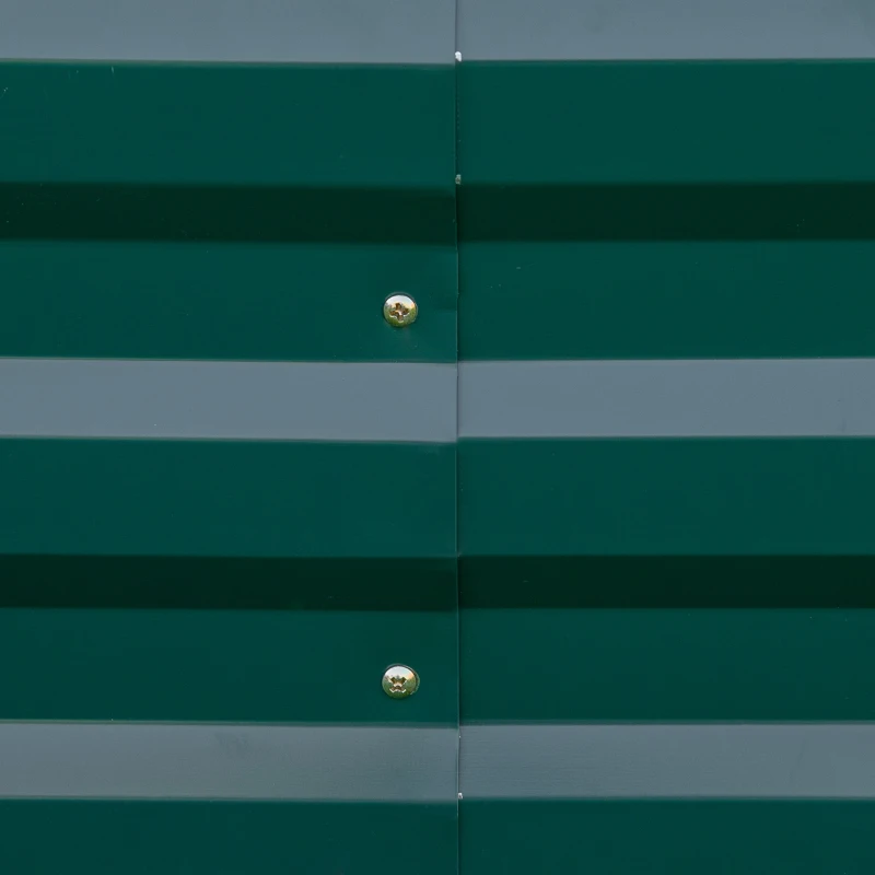 Outsunny Jardinera Elevada de Acero Galvanizado Rectangular para Exteriores con Fondo Abierto 241x90,5x30 cm Verde