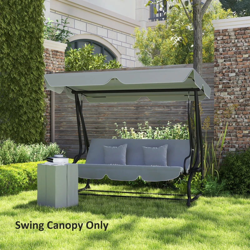 Outsunny 145 x 200Wcm Swing Chair Canopy Replacement - Dark Grey