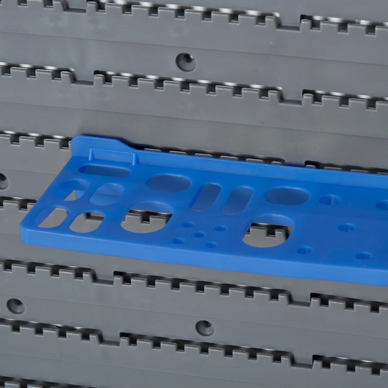 DURHAND Werkzeugwand 44-teilig mit Stapelbehältern 54 x 22 x 95 cm Kunststoff Blau