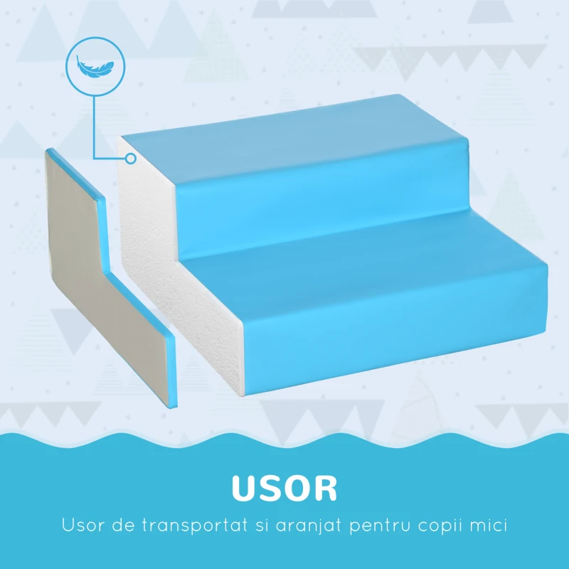 HOMCOM Set Construcții Moi pentru Copii 1-3 Ani cu 6 Piese, 150x100x24 cm, Multicolor