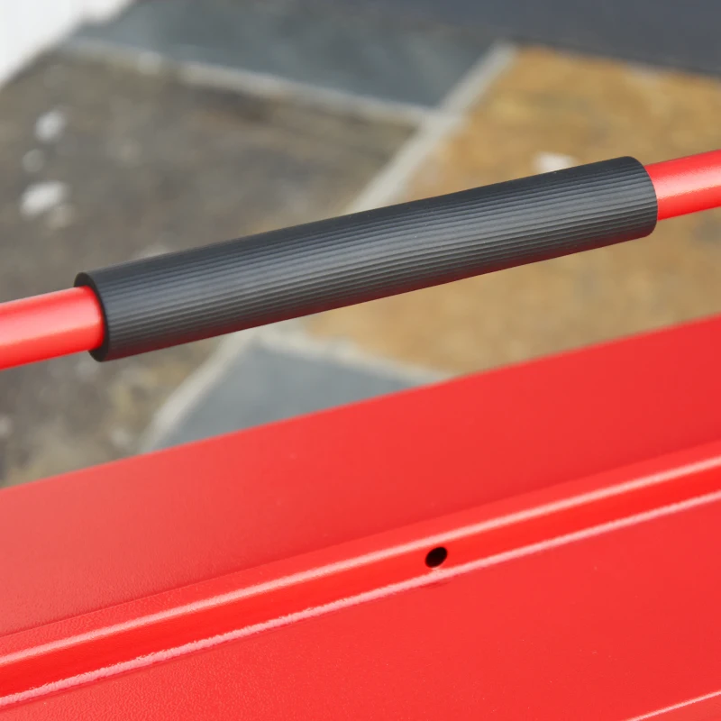 DURHAND Werkzeugkoffer Werkzeugkiste 5 Fächer aufklappbar Stahl (SPCC) Rot 56 x 20 x 41 cm