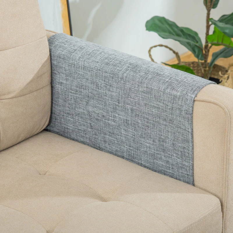 PawHut 2er Kratzmatte Kratzschutz Sofa Sisal Kratzteppich für Katze Sessel Couch Katzenkratzmatte Grau 130 x 45 x 0,3 cm