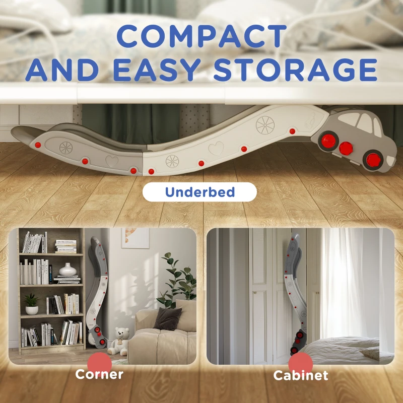 AIYAPLAY Kids Slide for Bed, Sofa, with Extended Length, Easy to assemble and Store, Grey