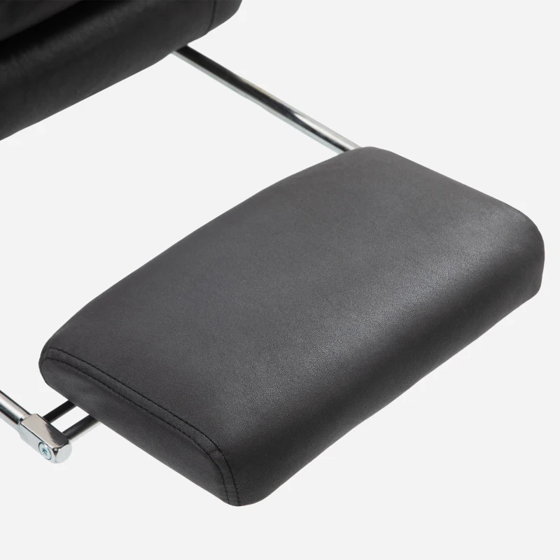 Vinsetto Sedia da Ufficio con Funzione Massaggiante, Riscaldante, Reclinabile, in Similpelle, 65x72x109-117cm, Nero