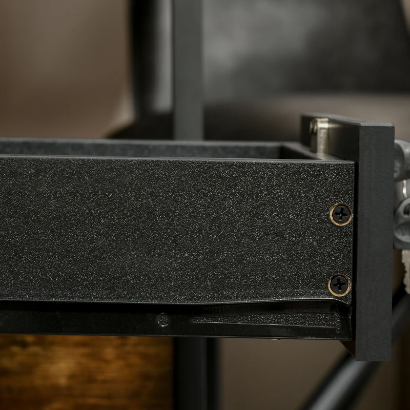 Vinsetto Archivador de Oficina Portadocumentos de Madera con 2 Cajones y Estante Abierto, 39x40x65 cm, Negro