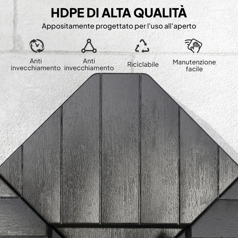 Outsunny Set 4 Mattonelle Base per Ombrellone a Braccio Riempibili con Acqua o Sabbia fino a 80 kg, Nero