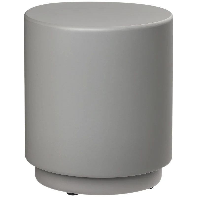 HOMCOM Beistelltisch in Beton-Optik 37 cm x 37 cm x 43 cm Anorganisches Erz-Pulver Grau