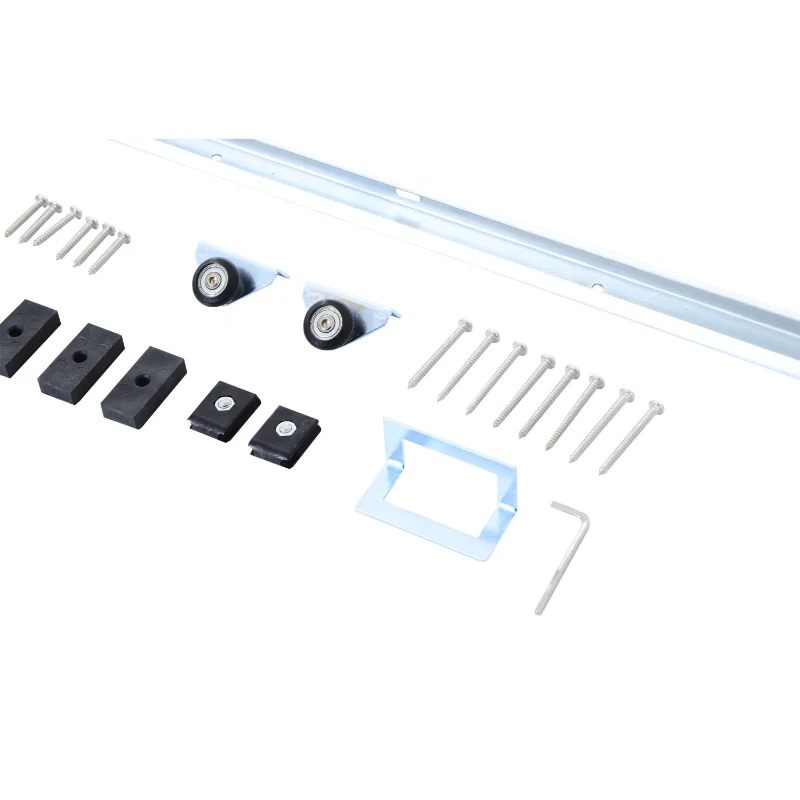 HOMCOM Set usa glisanta metalica cu unelte role ghidaj de podea blocuri cheie hexagonala pentru sufragerie camera de zi dormitor