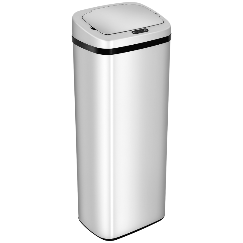 Pattumiera GAOMON 65 Litri - Acciaio Inox Spazzolato, Coperchio Aperto, Esterni - Foto 5