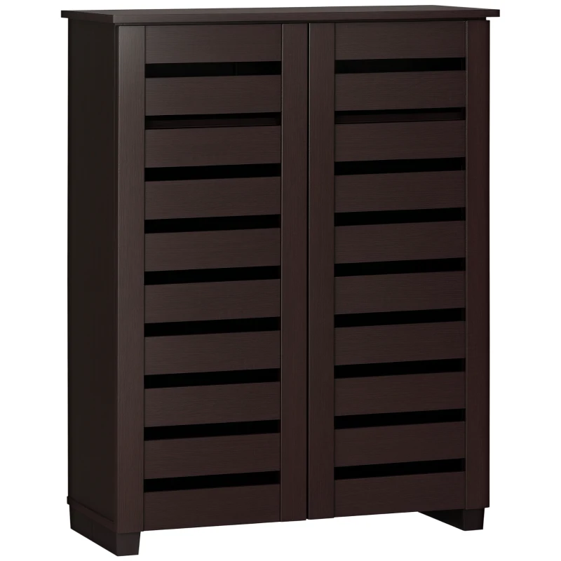 HOMCOM 15 Shoe Storage Cabinet - Wood-Effect