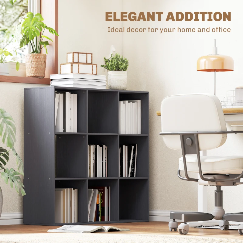 HOMCOM Nine-Cube Storage Shelf - Grey