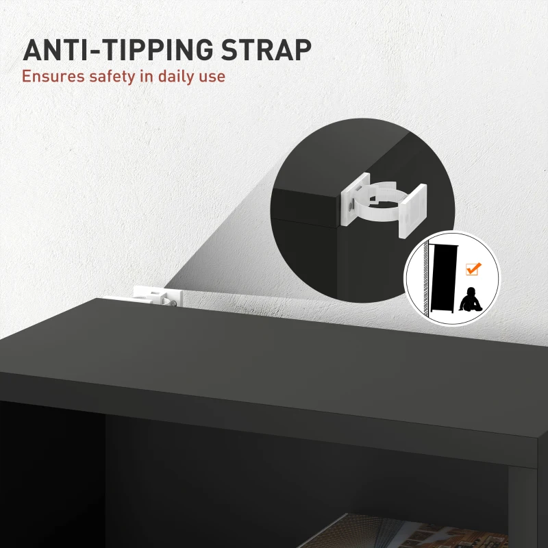 HOMCOM Raft Port CD cu 6 Rafturi Reglabile pentru 260 CD-uri/120 DVD-uri Negru