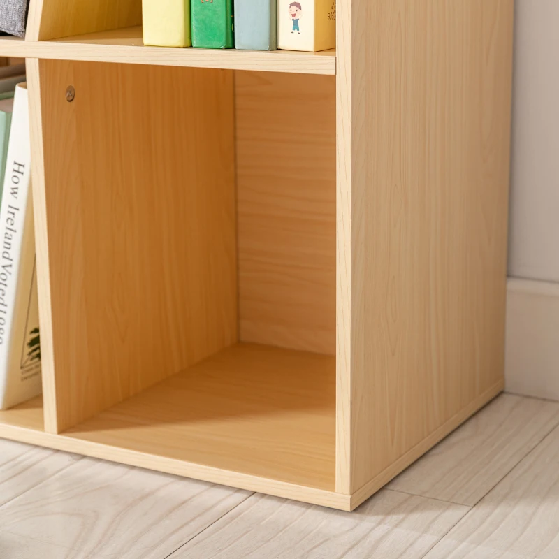 HOMCOM 2-in-1 Kinderrek + Speelbank incl. Kussens 103 cm × 30 cm × 62 cm Grijs + Naturel(m-7)