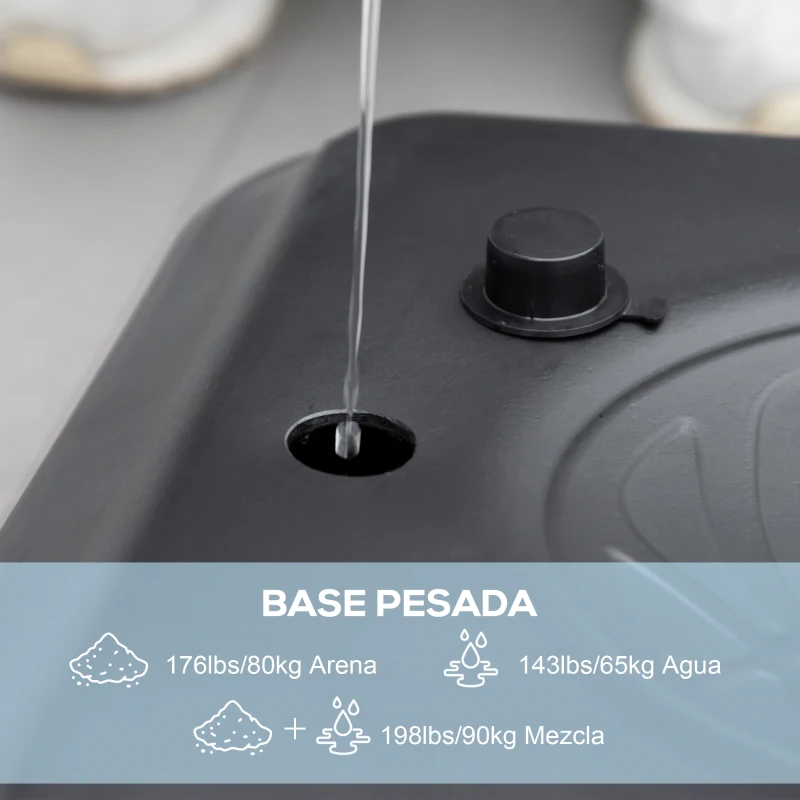 SPORTNOW Canasta de Baloncesto de Exterior 2 en 1 con Altura Ajustable 230-305 cm Aro de Baloncesto con Soporte Ruedas Base Negro