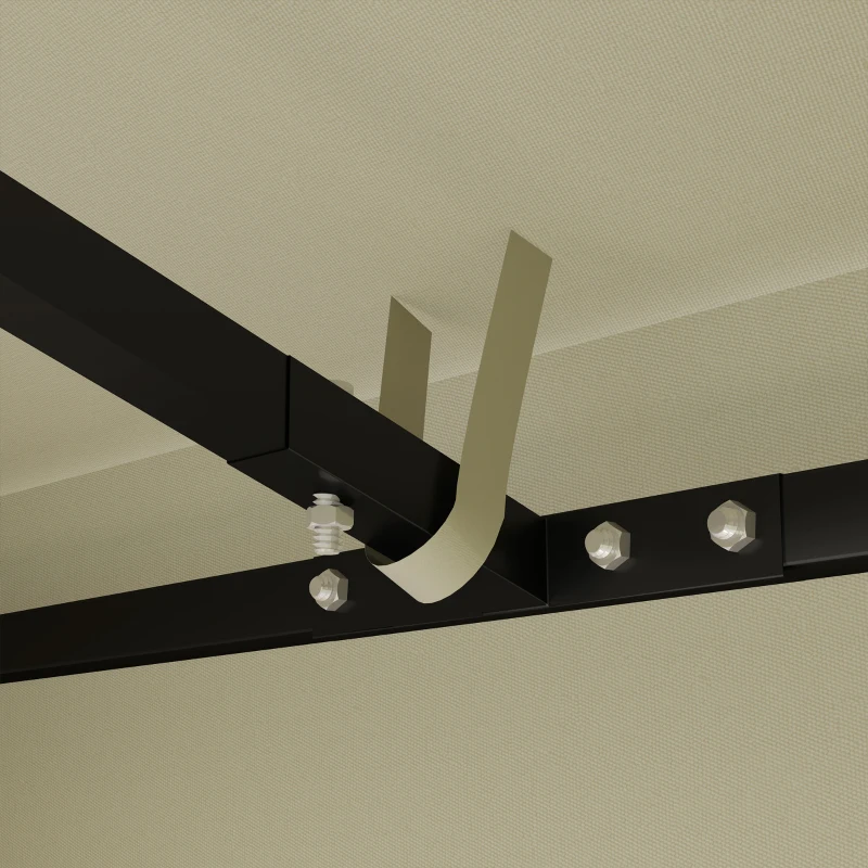 Outsunny Acoperiș pentru Foișor 3x3 m cu 8 Orificii din Țesătură Oxford 600D Cremă