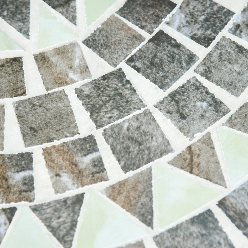 OUTSUNNY Garden Side Accent Table Coffee End Table Ceramic Tile Mosaic Design for Outdoor Indoor Patio Balcony Ф60 x 71cm