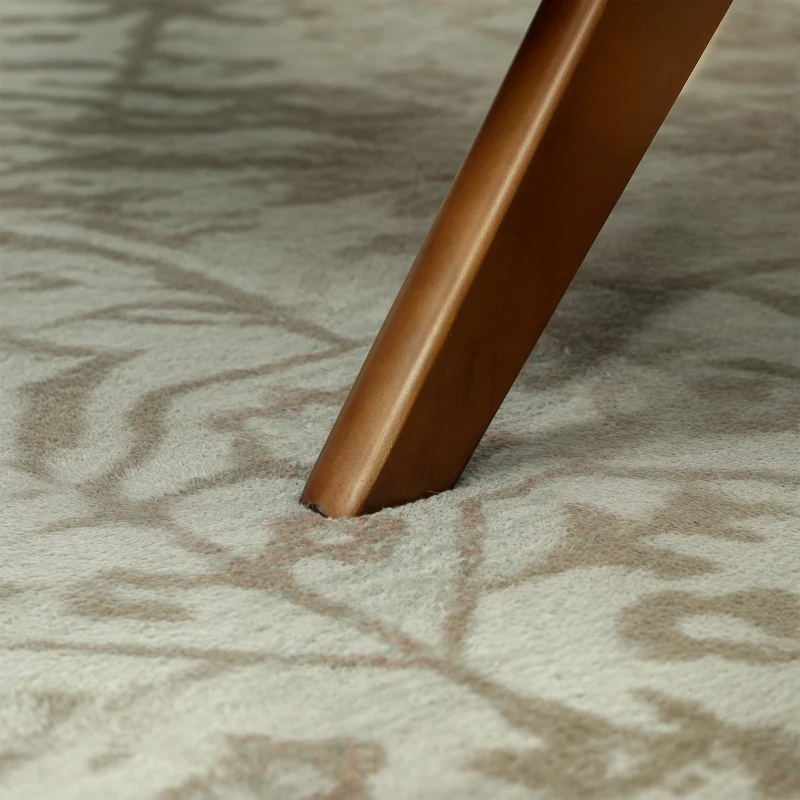 HOMCOM Poggiapiedi da Soggiorno Sgabello Basso con Seduta Imbottita Gambe in Legno per Salotto Camera da Letto 69x47x36 cm Grigio