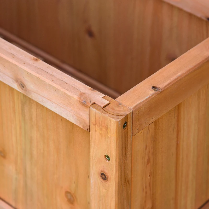 Outsunny Macetero con Soporte para Trepadora Cultivos Plantas Flores para Terraza Jardín Exterior 70x28x117 cm Marrón