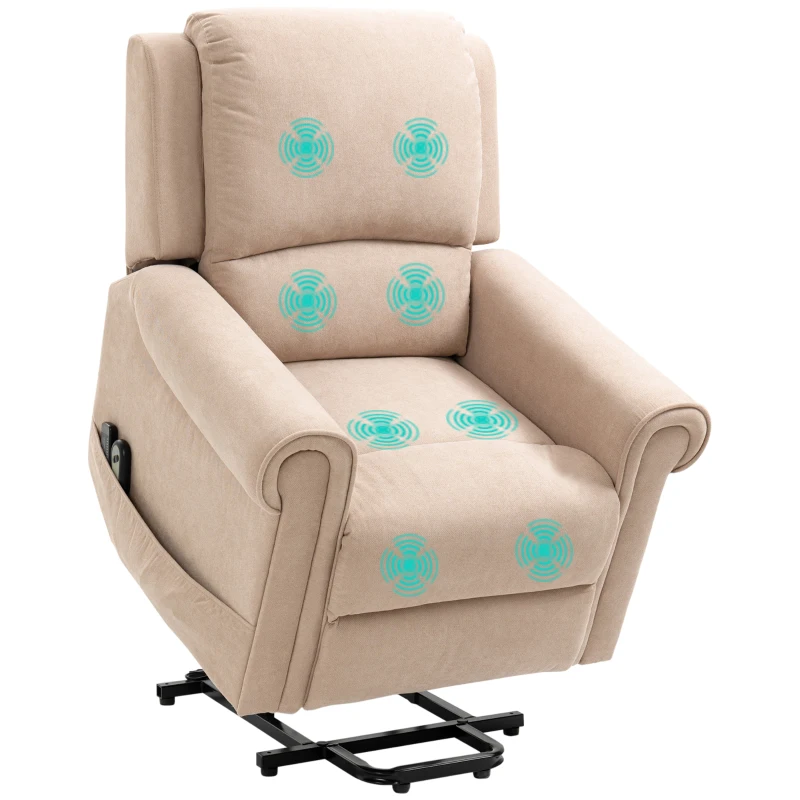 Homcom Scaun Electric cu Ridicare & Inclinare pentru Varstnici – Telecomanda Inclusa