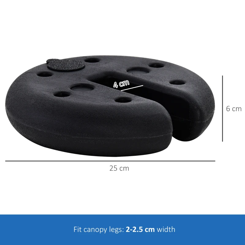 Outsunny Pop up Canopy Weight Set of 4, Heavy Duty Sand Fillable Tent Leg Weights for Marquee Party Tent Canopy, Total 20kg