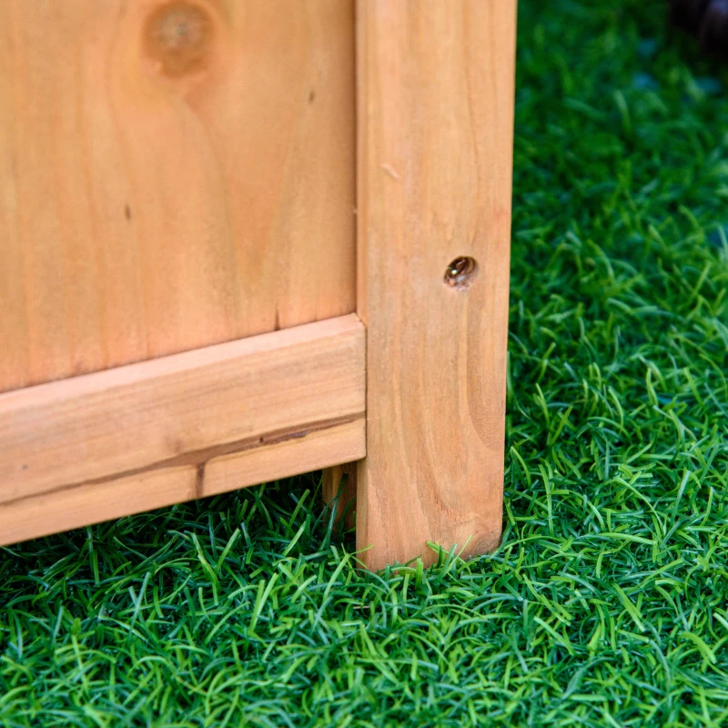 Outsunny Macetero con Soporte para Trepadora Cultivos Plantas Flores para Terraza Jardín Exterior 70x28x117 cm Marrón