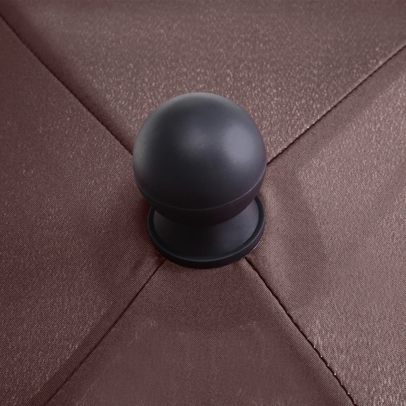 Outsunny Sombrilla de Terraza de Aluminio 198x130x245 cm Parasol de Jardín Rectangular con Función de Inclinación Café