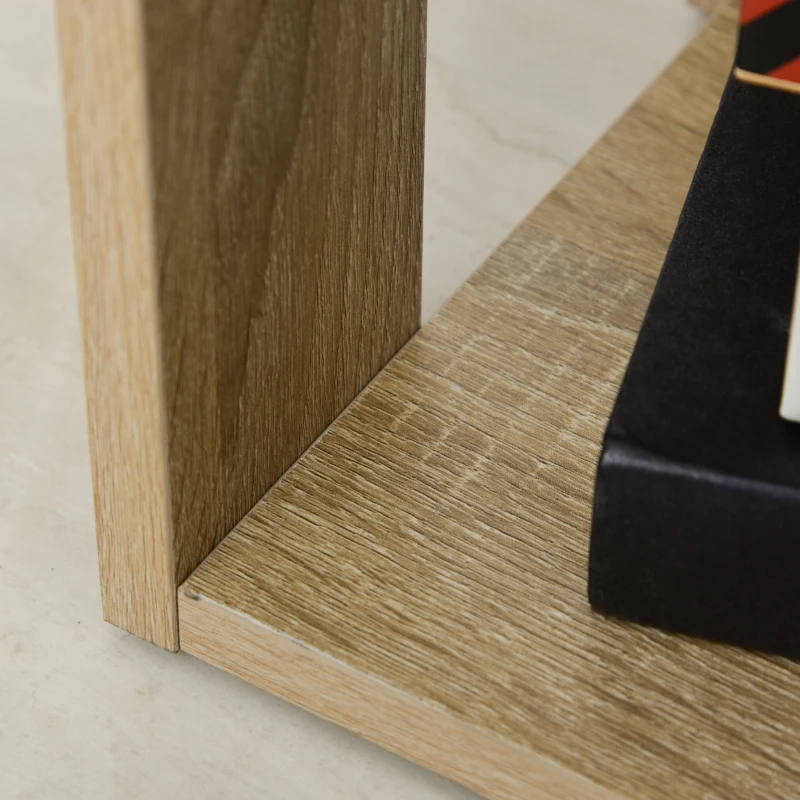 HOMCOM Libreria Scaffale in Legno a Parete con 3 Ripiani, Antiribaltamento, Piedini Antiscivolo, 40x29.2x87.9cm