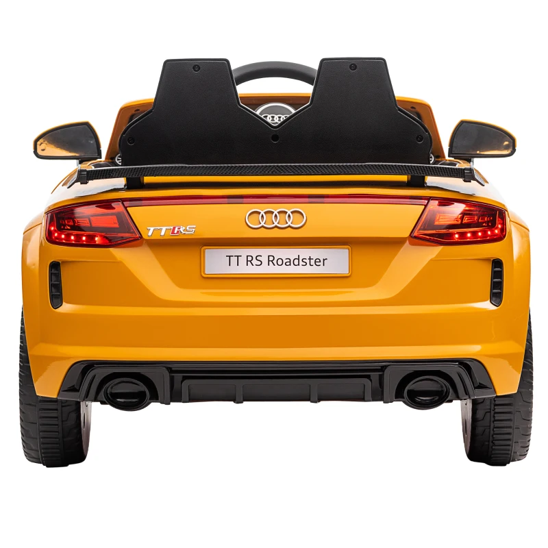 HOMCOM Kinder-Elektroauto, max. 3 km/h, mit Fernbedienung, Sicherheitsgurt, MP3-Anschluss, 3–5 Jahre, Gelb