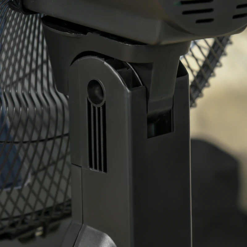 HOMCOM Ventilatore Nebulizzatore 90W a 4 Ruote con Serbatoio 2.8L e 4 Velocità, in Metallo, PE e ABS, 44.5x38.5x120 cm