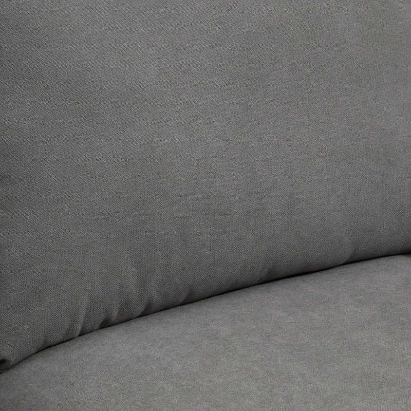 HOMCOM Divano Angolare Moderno e Componibile, Divano 3 Posti con Penisola Reversibile in Tessuto Grigio Chiaro, 197x139x 91cm