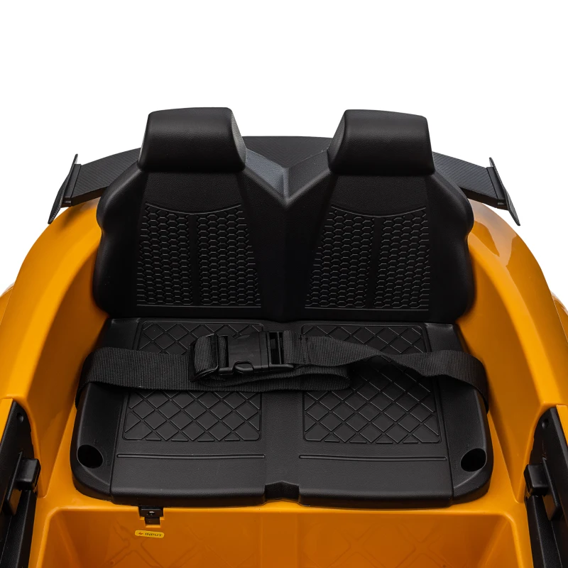 HOMCOM Kinder-Elektroauto, max. 3 km/h, mit Fernbedienung, Sicherheitsgurt, MP3-Anschluss, 3–5 Jahre, Gelb