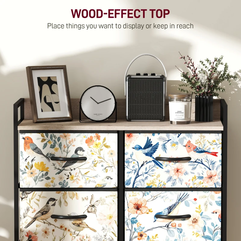 HOMCOM 6-Drawer Chest of Drawers - White